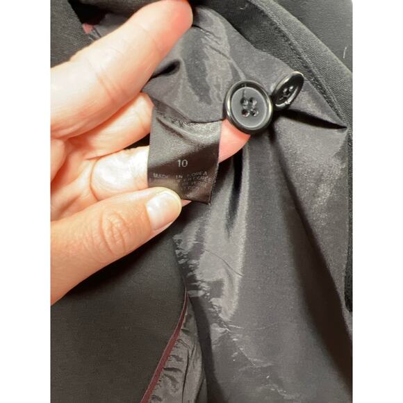 Elie Tahari Black 3 Button Blazer Stretch Career Business Women's 10 Corporate - Picture 5 of 7